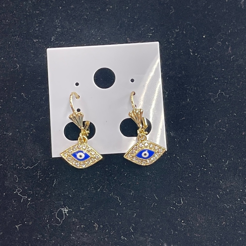 EVIL EYE DANGLY EARRINGS